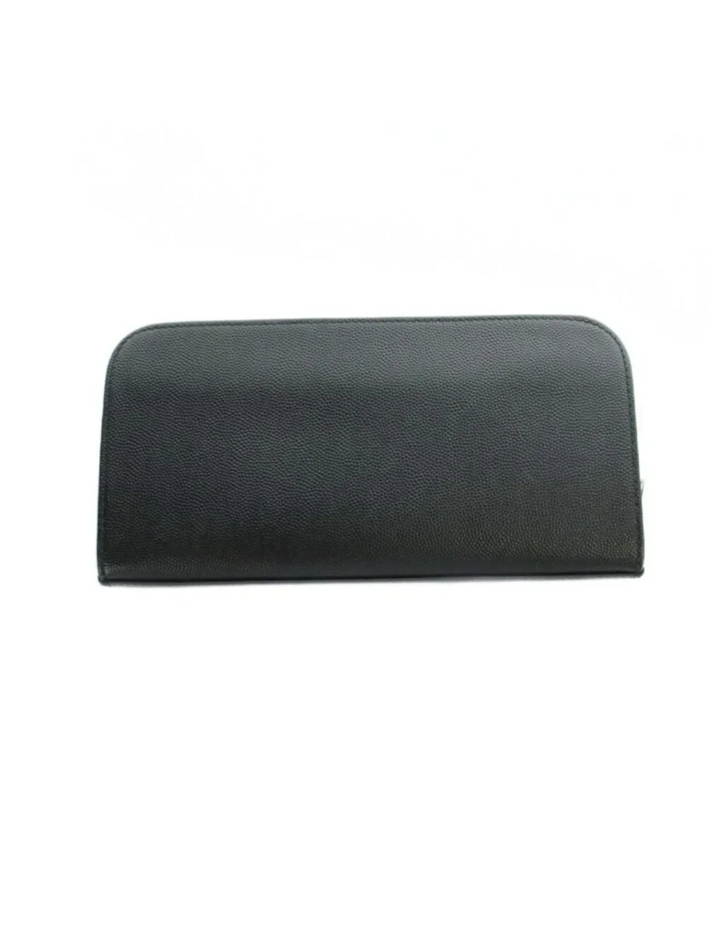 Saint Laurent Paris Wallet Logo Leather Zip Around Black - Picture 2 of 9